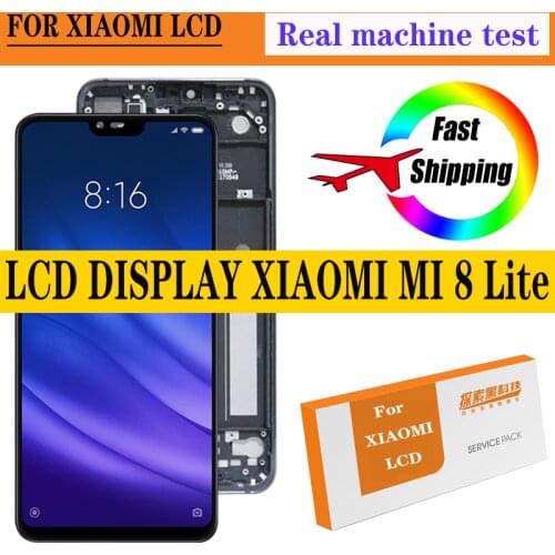 100% Original 6.26" IPS Display for XiaoMi Mi 8 Lite mi8 lite LCD Touch Screen Digitizer Assembly Repair Parts