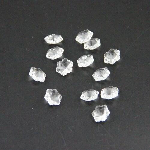 20pcs 30mm Clear Party Accessories Glass Snowflake Beads Hot Sale Crystal Chandelier Prism For Birthday Wedding Decoration