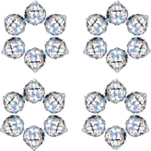 24 Pcs Crystal Balls Prism Suncatcher Rainbow Pendants Maker Hanging Crystals Prisms for Window Home Office Garden Decoration 20
