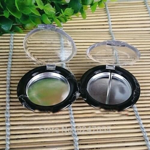 36.5mm Flip Round Plastic Empty Cosmetic Lipstick Storage Box, Beauty Makeup Eyeshadow Powder Compact, Blusher Packing Container