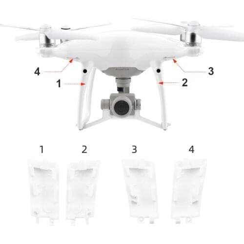 4pcs Landing Gear Antenna Cover Replacement Legs Cover Cap Repair Parts for DJI Phantom 4 Pro/Pro V2.0 Drone Replace Accessories