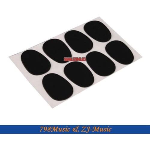 8pcs Clarinet & Alto & Tenor Saxophone Mouthpiece Patches Pads Cushions 0.5mm Black