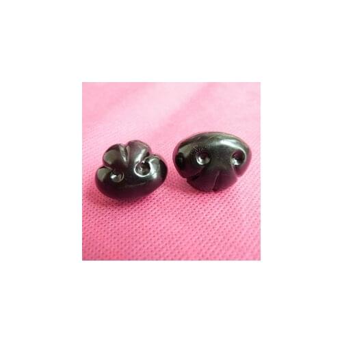 80pcs/lot 8x11mm 13x16mm/16x19mm/17x22mm/19x23mm/22x29mm black plastic safety dog toy nose with washer