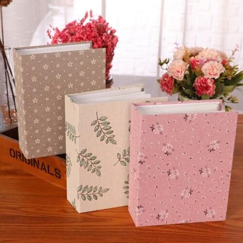 6 Inch 4D 100 Photos Album Small Fresh Floral Style Album Cloth Cover Insert Album Photo Family Children Couple Sketchbook