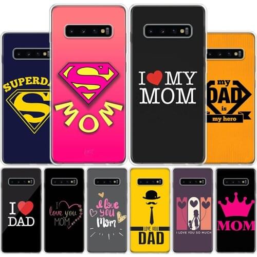 The best MOM DAD Phone Case For Samsung Galaxy A51 A71 A50S A30S A10 A20E A40 A70 M30S A91 A01 A6 A7 A8 A9 Plus + Cover