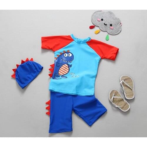 Chumhey 2-6 T Brand 3 Pieces Sets Baby boys swimwear UV 50+ sun protection infant bathing suit beachwear swimsuit diving surfing