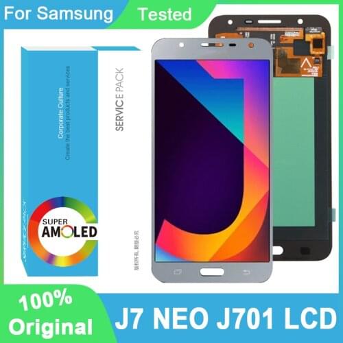 100% Original AMOLED 5.5'' Display For Samsung Galaxy J7 Neo J701 J701F J701M J7 Core LCD Touch Screen Digitizer Repair Parts