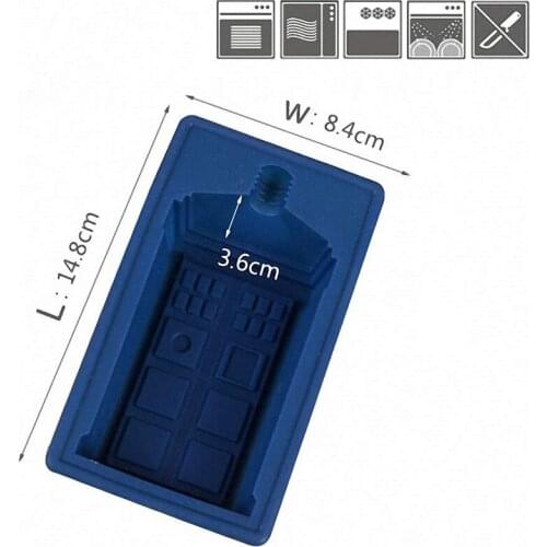 Doctor Who Tardis Ice Cube Trays Dr. Who Silicone Ice Mold Cake Muffin Baking Pan Jello Chocolate Gelatin Mold Soap Mould