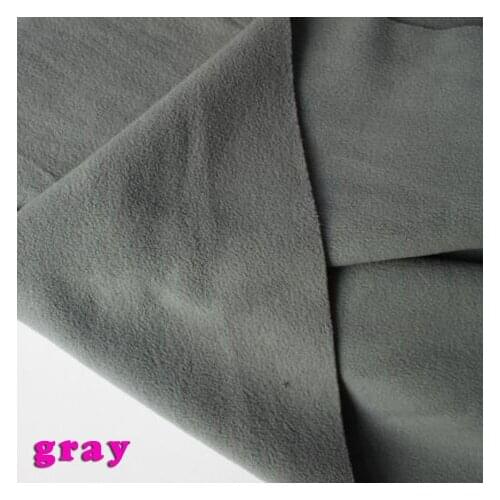 Gray Double-sided Polar Fleece Fabric anti-pilling Hoodies Blankets Lining Fabric SOLD BY THE YARD FREE SHIPPING