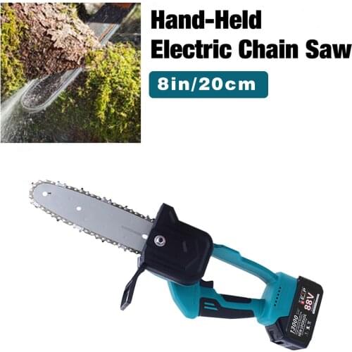 8inch Electric Chainsaw Wireless Handheld Pruning Saw Portable 88V Lithium Battery Wood Cutter Home Garden Logging Power Tool