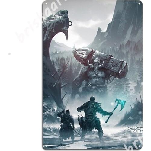 God Of War - Kratos Metal Signs Club Living Room Design Plaques Tin sign Posters