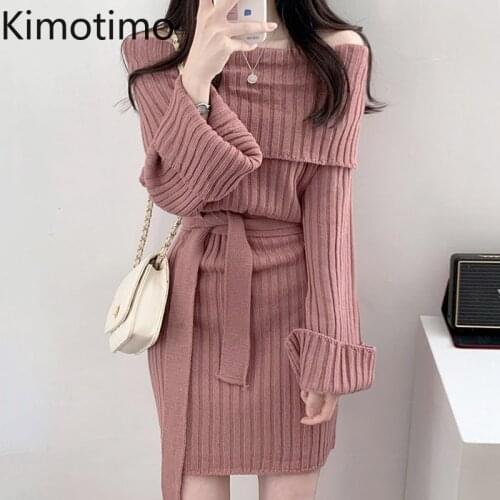 Модные трикотажные платья Kimotimo China At AliExpress