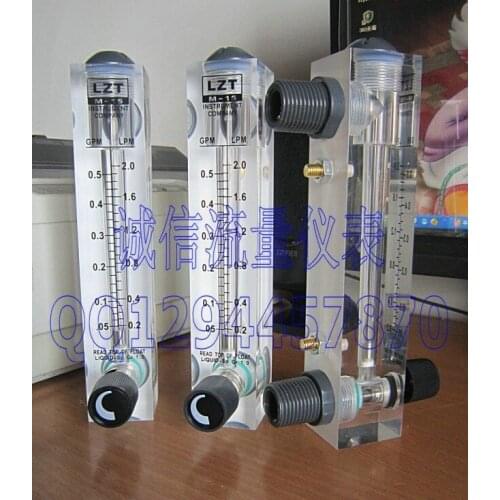LZT-15T adjustable panel flow meter 0.05-0.5GPM 0.2-2LPM liquid flowmeter