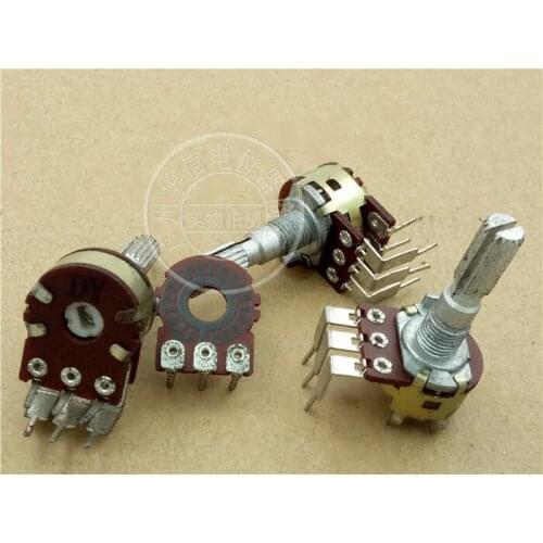 Original new 100% DY audio amplifier volume potentiometer 16 Type double encoder with step 48 points 25mm flower shaft (SWITCH)