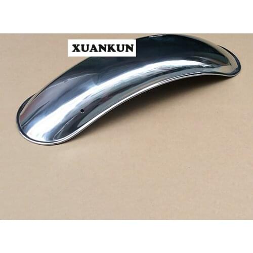 Motorcycle Retro Front Fender Metal Primary Color Without Feet before Mud Stainless Steel Fenders