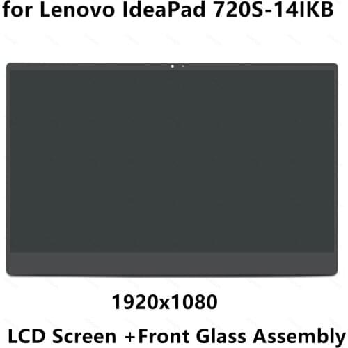 14" for Lenovo IdeaPad 720S-14IKB FRU 5D10N79821 P/N 5D10M42879 Front Glass FHD IPS LCD Screen Display Panel Assembly Non Touch