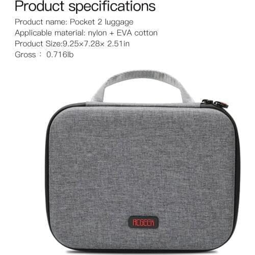 Pocket2 Portable Carrying Case Multifunctional Shoulder Bag Combo Bags Travel for DJI POCKET 2 Handheld Gimbal Camera