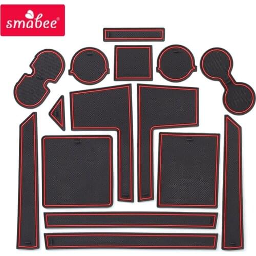 Smabee Anti-Slip Gate Slot Cup Mat for Mitsubishi Pajero MK2 Shogun Accessories Rubber Cup Holders Non-slip mat Coaster Stickers