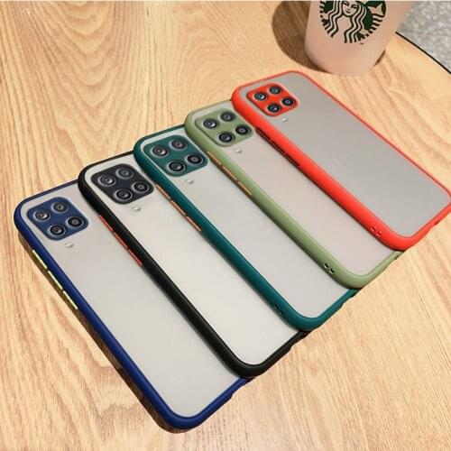Shockproof Cover For Samsung Galaxy A12 Nacho Case For Samsung A12 Nacho Capas Matte Translucent Case For Samsung A12 Nacho Case