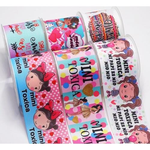DIY Handmade Materials Printed Grosgrain Ribbon 50 Yard Per Size 53541