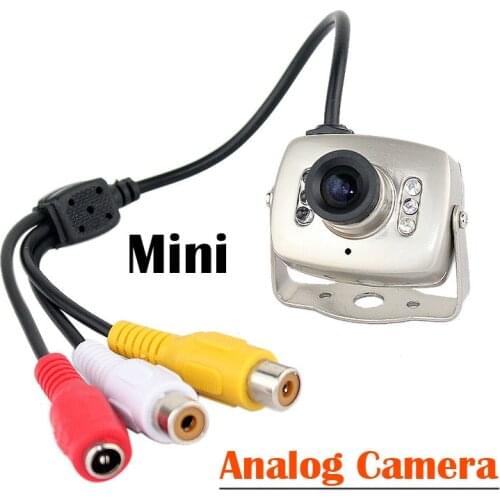 Super Mini Metal 600TVL Surveillance Indoor Audio CCTV Camera 6led Infrared Night Vision small Analog Color Video Monitor Camera