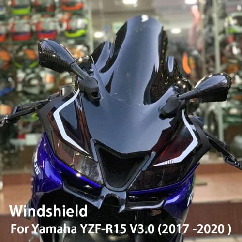 For YAMAHA YZF-R15 R15 R15 R v3 v3.0 2017 2018 2019 2020 Motorcycle Accessories Screen Windshield Fairing Windscreen Wind Shield