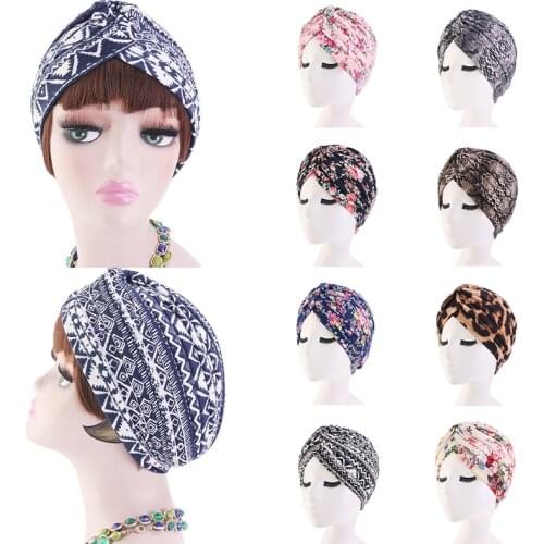 Chemotherapy cancer Ladys headscarf hat spring and summer Elegant Print India headband Fahsion Nieuwe Cotton Bandanas Headgear