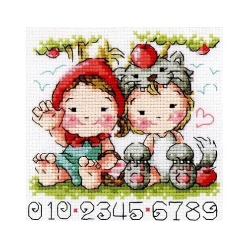 ZZ Bonnie Rabbit - Birthday cross stitch kit Animal cotton thread Love lock canvas stitching embroidery SODA 4134