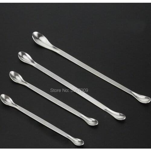 1set 16/18/20/22cm lab double-head stainless steel drug Reagents sample weighing spoon