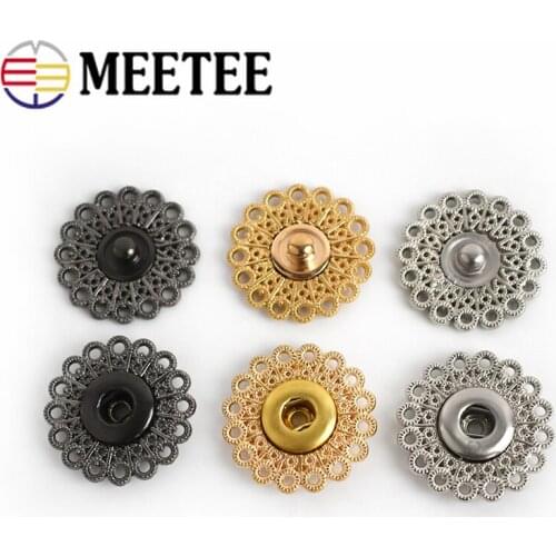 10/20pcs Metal Snap Button Hollow Coat Sewing Buttons Jeans Cloth Scrapbooking Decorative DIY Crafts D4-1