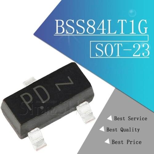 100PCS BSS84LT1G SOT23 BSS84 MOSFET 50V 130mA P-Channel New original fast delivery