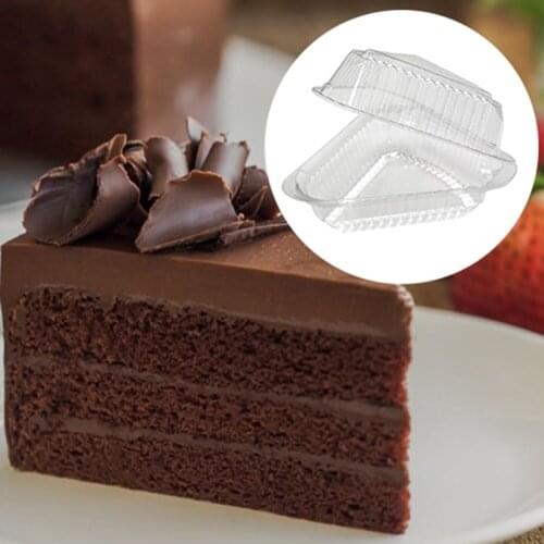 100pcs Pie Sandwich Cake Box Snack Pastry Transparent Container Pizza Dessert Food Storage Container Creative Food Preservation