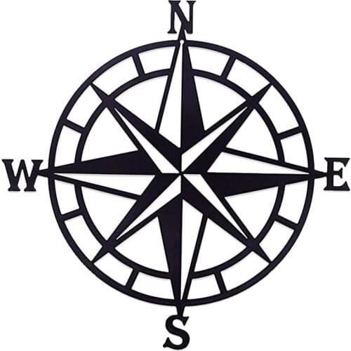 11 Inch Metal Decorative Nautical Wall Haning Compass Decor Nautical Garden Terrace Beach Theme Farmhouse Wall Art Sign