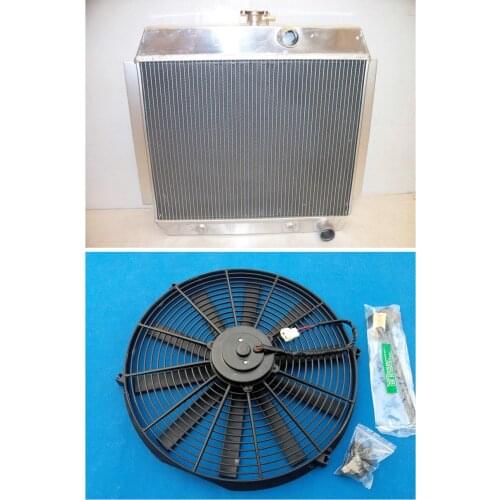 3 Row Aluminum Radiator + Fan 1951-1954 For CHEVY L6 Bel Air cars W/COOLER 1951 1952 1953 1954