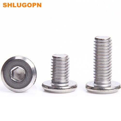 30pcs/sets Stainless steel 304 M3 M4 hexagon socket head flat head cap screw for furniture