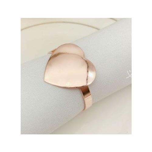 6pcs/lot Hotel Valentines Day Mothers Day heart-shaped napkin buckle love napkin ring napkin ring mouth cloth ring