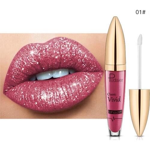 Diamond Lipstick 18 Color Glitter Lipgloss Long-Lasting Moisturizing Waterproof Shiny Matte Liquid Lipstick Makeup Cosmetic 5ML