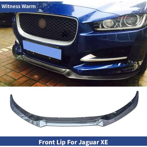 For Jaguar XE Car Front Bumper Spoiler Lip Diffuser Splitter for Jaguar XE FRP Carbon Fiber front shovel 2015 2016 2017