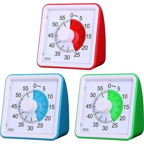 60 Minutes Hourly Chime Clock Silent Time Timer Kids Classroom Conference Countdown Desk Clock Time Management Tool