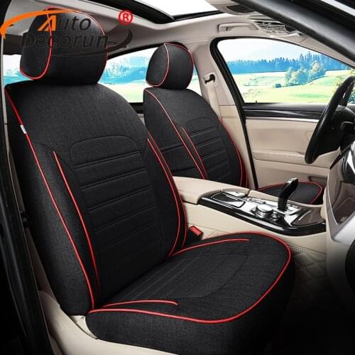 AutoDecorun Custom Fit Cover Seat Car for VW Volkswagen Touareg 2011-2015 Seat Covers for Cars Seat Supports Set Car Accessories