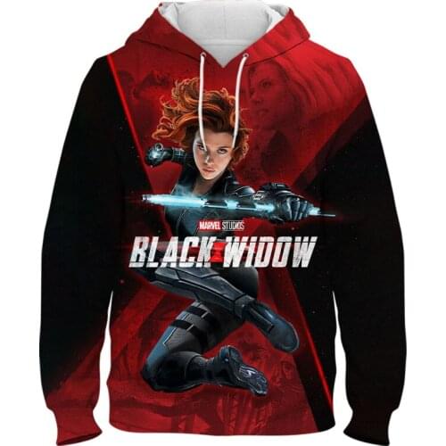 Black Widow Natasha Hoodies 3D Print Pullover Boy Girl Kids Casual Unisex Clothing Fashion Cool Men Women Children Sweatshirts