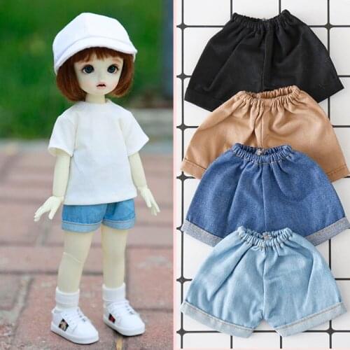 D03-P152 children handmade toy 1/6 BJD.SD Doll Accessories doll clothes Wide-leg pants denim shorts 1pcs