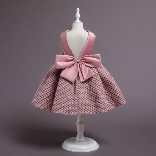 Children Bow Tutu Princess Birthday Party Prom Wedding Bridesmaid Evening Summer Dress Gown Vestidos Baby Girls Clothes 10 Years