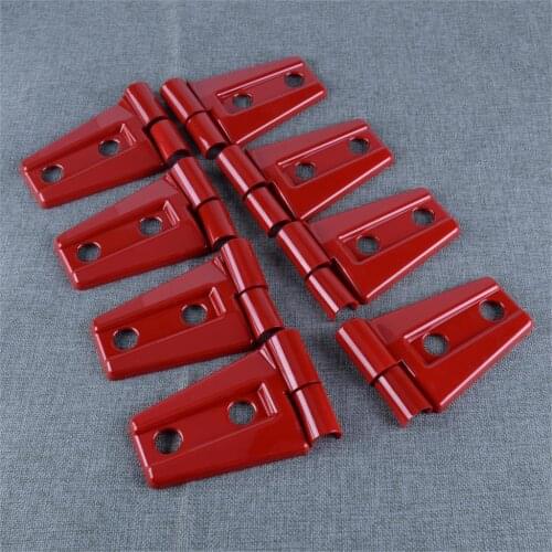 DWCX 24Pcs Red ABS Door Hinge Cover Protector Cover Trim Decor Fit for Jeep Wrangler JK 4Door 2007-2013 2014 2015 2016 2017 2018