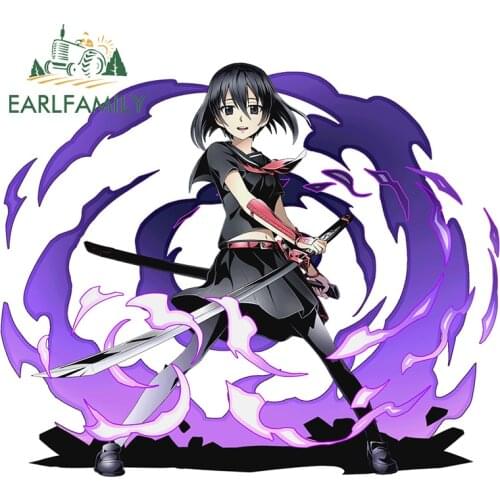 EARLFAMILY 13cm x 10.8cm for Akame GA Kill Funny Car Stickers Motorcycle Windshield Decal Waterproof Scratch-Proof Decoration