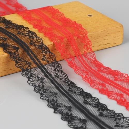 Stretch Elastic Lace Ribbon Wide White Lace Embroidered Cotton Elasticity Lace Trim Trimmings Clothing Underwear for Sewing