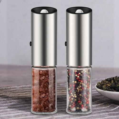 USB Electric Pepper Grinder Automatic Stainless Steel Electric Salt And Pepper Grinder For Home Kitchen Restaurant Grain Grinder