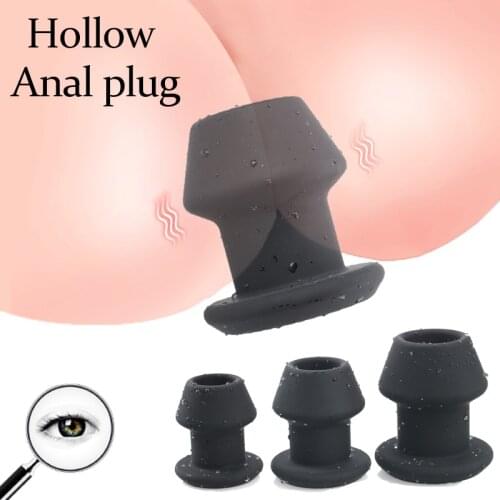 Enema Anal Extender Hollow Butt Plug Anal Dilator Douche Sex Toys For Gay Buttplug Peep Vagina and Aual Erotic Intimate Goods