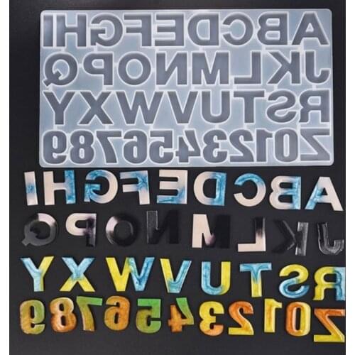 1Pcs English Alphabet Epoxy Resin Molds Mixed Style Silicone Casting Molds For DIY Jewelry Making Findings Supplies Accessories