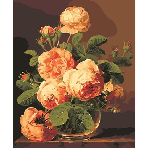 Cioioil-C490 flower happiness Painting By Numbers Canvas Painitng Home Wall Art Picture Coloring By Numbers